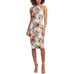 Draped halter neck midi dress by Rachel Roy size S